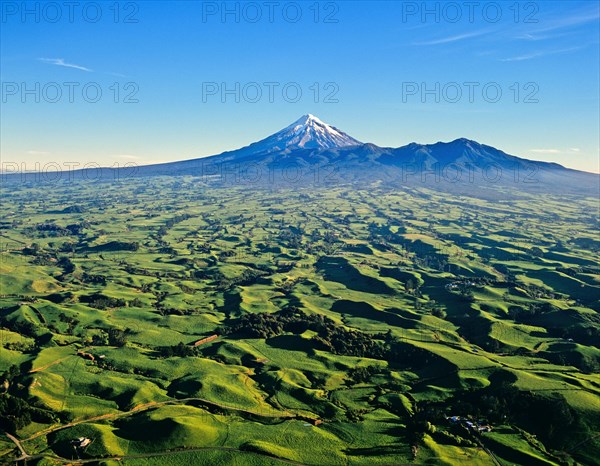 Aerial view of Mount Taranaki North Island New Zealand