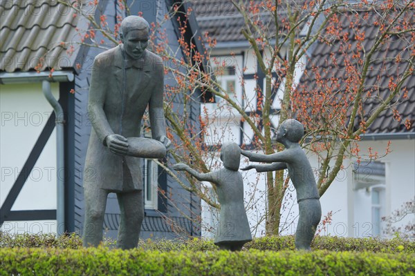 Monument to Friedrich Wilhelm Raiffeisen founder of society and cooperative bank