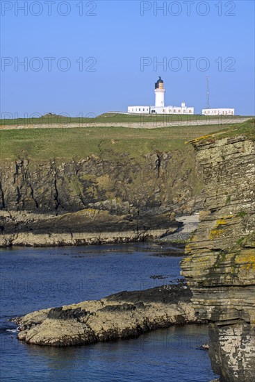 Noss Head Lighthouse near Wick in Caithness