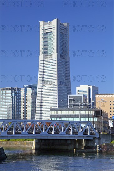 Yokohama Minato Mirai 21 view of Yokohama city Kanagawa Japan