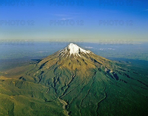 Aerial view of Mount Taranaki North Island New Zealand