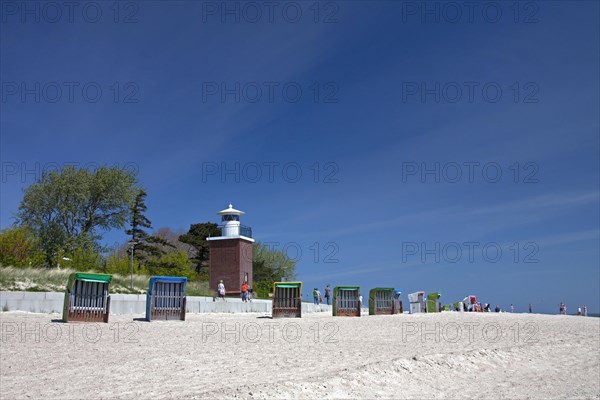 The Olhoern lighthouse at Wyk auf Foehr on the island of Foehr