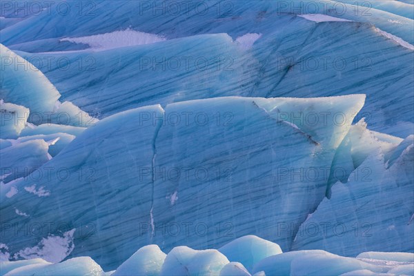 Blue ice formations on Svinafellsjoekull