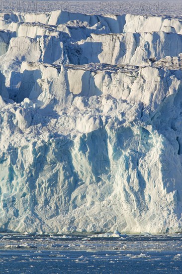 Lilliehoeoekbreen glacier calving into Lilliehoeoekfjorden