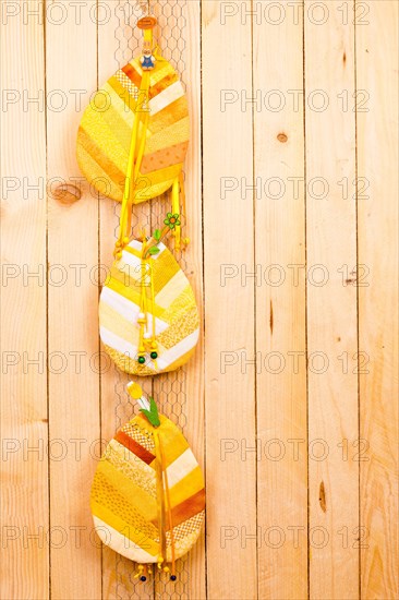 Easter Decoration with 3 Fabric Easter Eggs