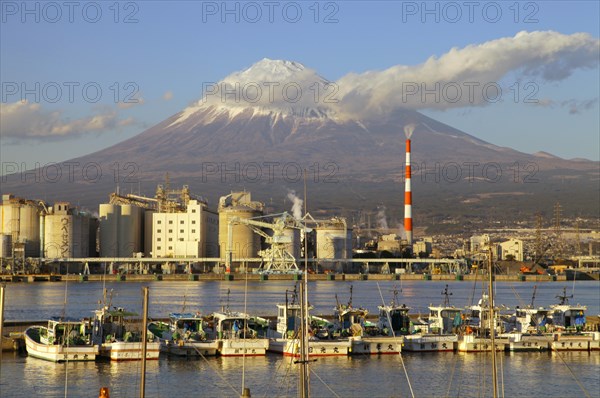 Mount Fuji view from Tagonoura Port Shizuoka Japan Asia