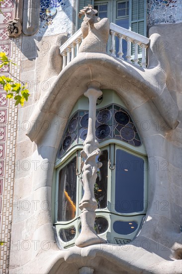 Curved colourful window