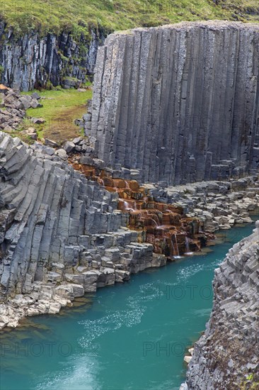 Joekla glacial river and basalt columns