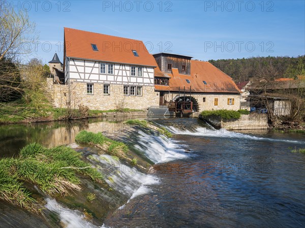 Historic water mill on the river Ilm