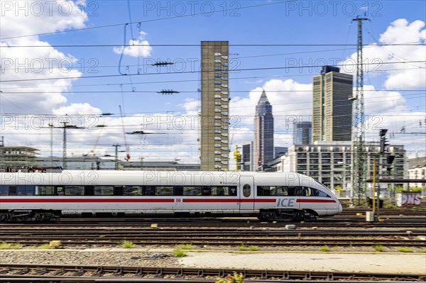 Deutsche Bahn ICE train entering the main station