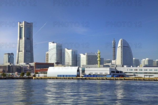 Yokohama Minato Mirai 21 view of Yokohama city Kanagawa Japan