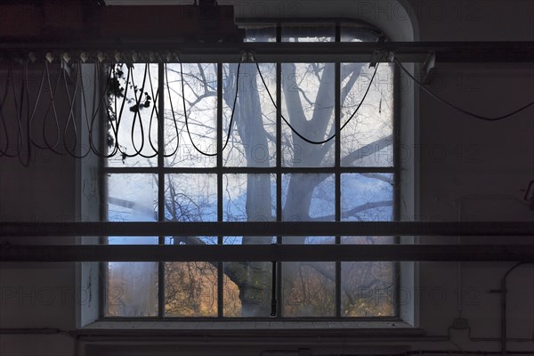 View from a factory window of a former paper factory