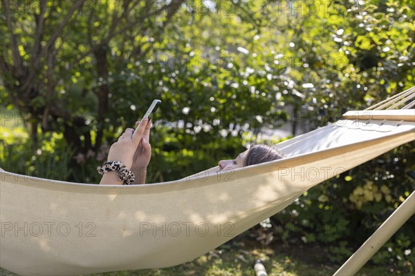 Young people in a hammock