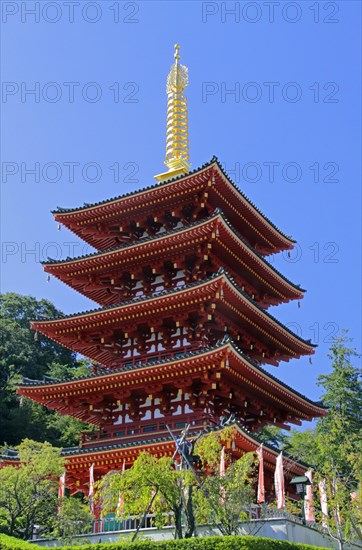 Takahata Fudo temple five story pagoda Tokyo Japan