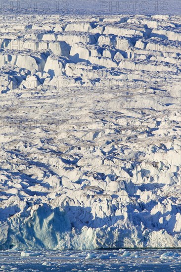 Crevasses on the Lilliehoeoekbreen glacier at Lilliehoeoekfjorden