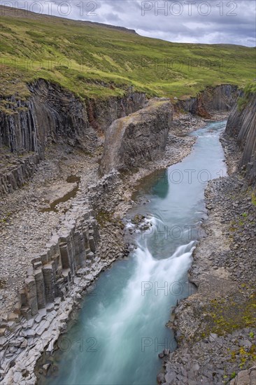 Joekla glacial river and basalt columns