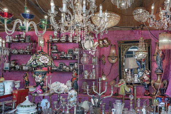 Crystal chandeliers and bric-a-brac