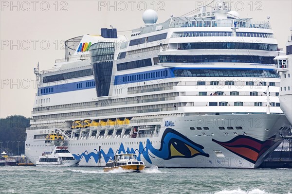 Cruise ships moored at the Stazione Marittima cruise terminal