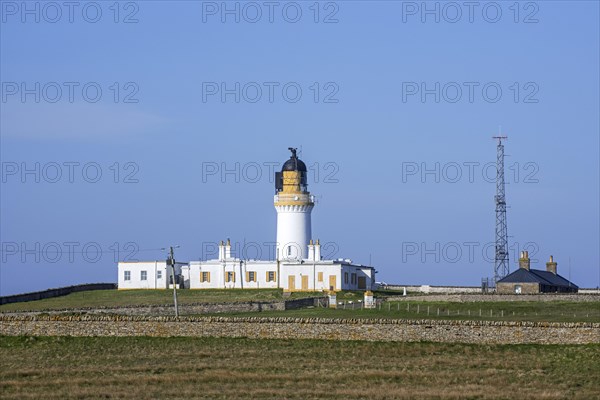 Noss Head Lighthouse near Wick in Caithness