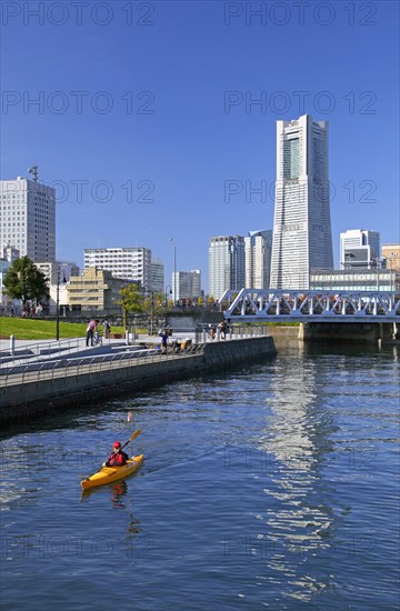 Yokohama Minato Mirai 21 view of Yokohama city Kanagawa Japan