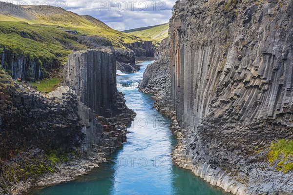 Joekla glacial river and basalt columns