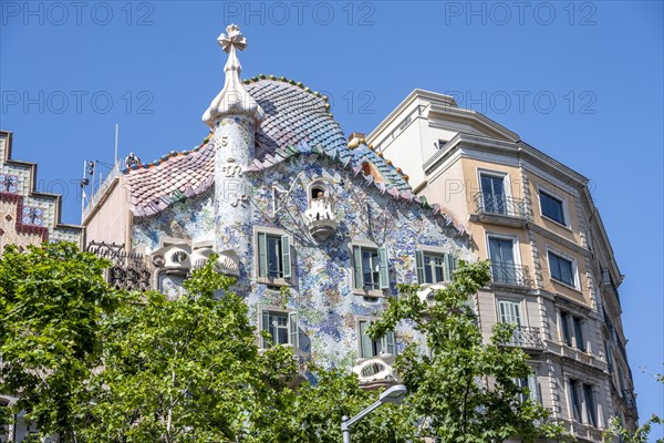 Facade of Casa Batllo by Antoni Gaudi