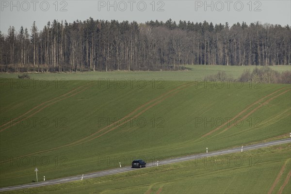 A car on a country road