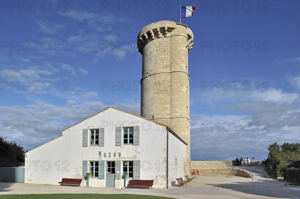 The old lighthouse Tour des Baleines and museum on the island Ile de Re