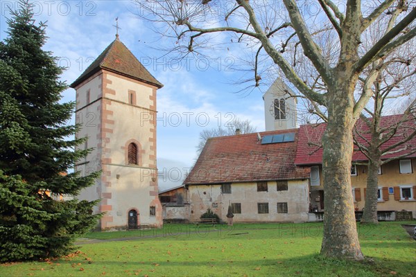 Historic Old Church Tower and St. Blasius Church