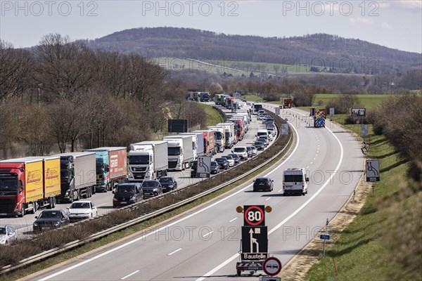 Construction site on the A4 motorway