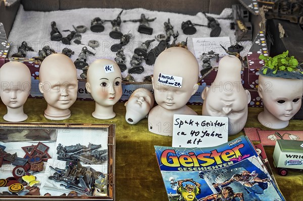 Doll heads and bric-a-brac