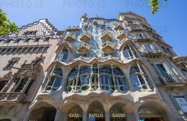 Facade of Casa Batllo by Antoni Gaudi