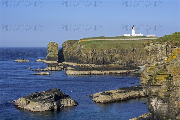 Noss Head Lighthouse near Wick in Caithness