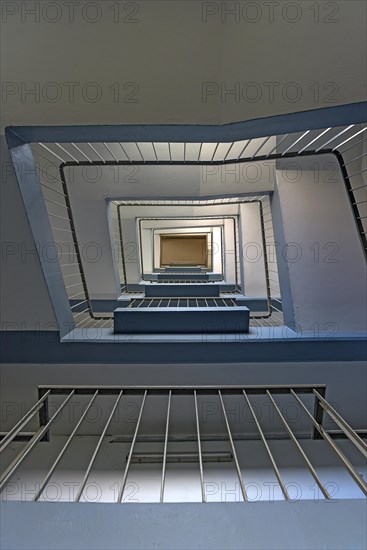 Staircase in Art Deco style around 1920 in a former paper factory