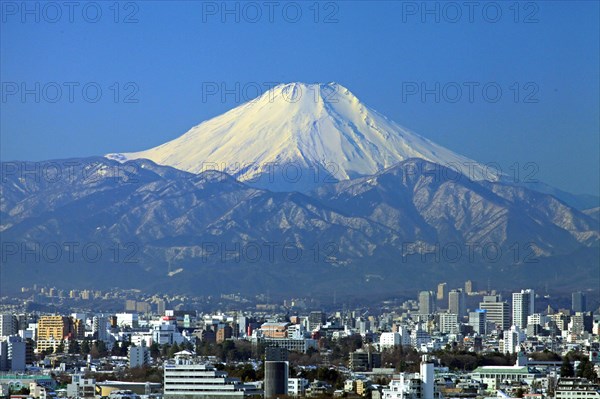 Mount Fuji view from Tokyo Japan Asia