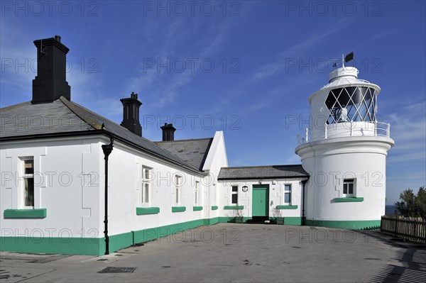 Anvil Point Lighthouse at Durlston Head on the Isle of Purbeck along the Jurassic Coast in Dorset