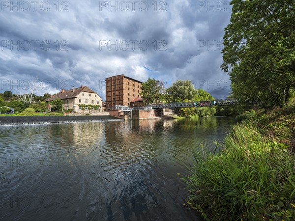 Historic water mill on the river Unstrut