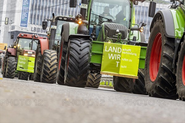 Farmers demonstrate against the agricultural policy of the federal government and the EU as well as against bad prices