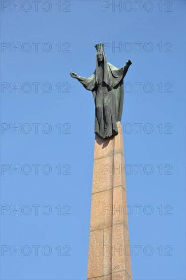 Ursula Column as Landmark with Sculpture by Emil Sutor 1960