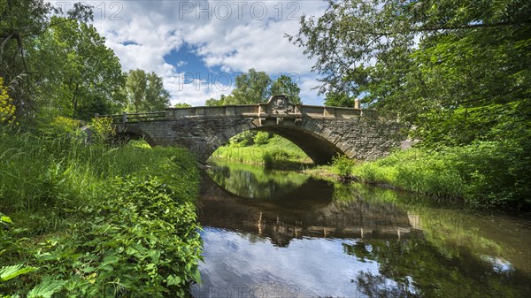 Historic Marienthal Bridge over the River Gera