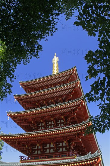 Takahata Fudo temple five story pagoda Tokyo Japan