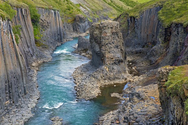 Joekla glacial river and basalt columns