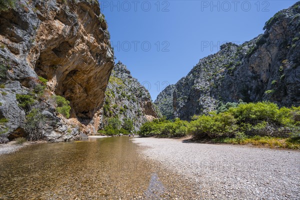 Ravine with river Torrent de Pareis