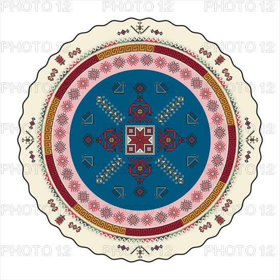 Traditional Georgian round decorative element