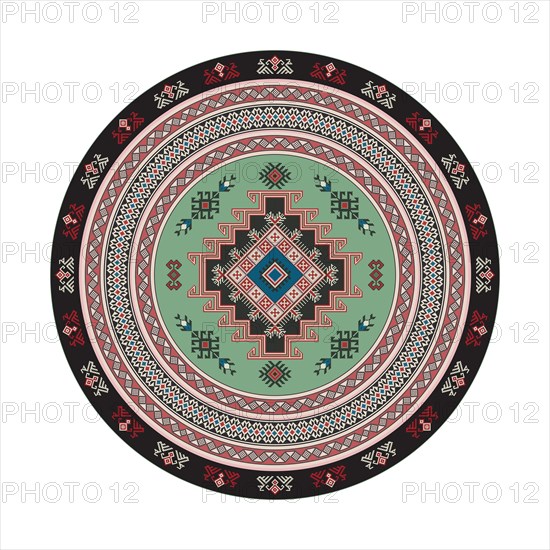 Traditional Georgian round decorative element