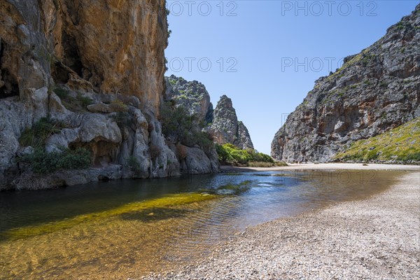 Ravine with river Torrent de Pareis