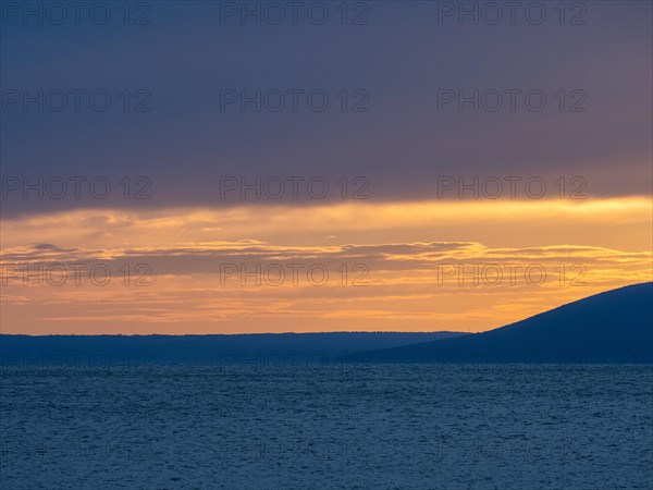 Evening sunset over the sea