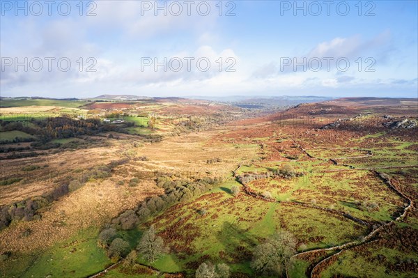 View over Emsworthy Mire from a drone