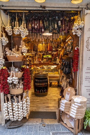 Entrance of a shop with local specialities