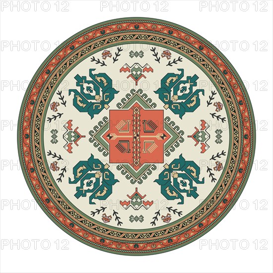 Traditional Georgian round decorative element